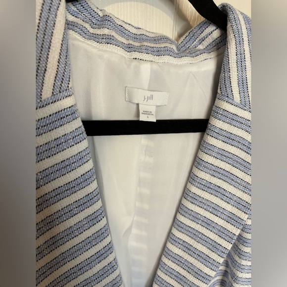 J.Jill Modern Spectator Blazer | White & Light Blue Tweed | Women’s Large - Picture 5 of 11